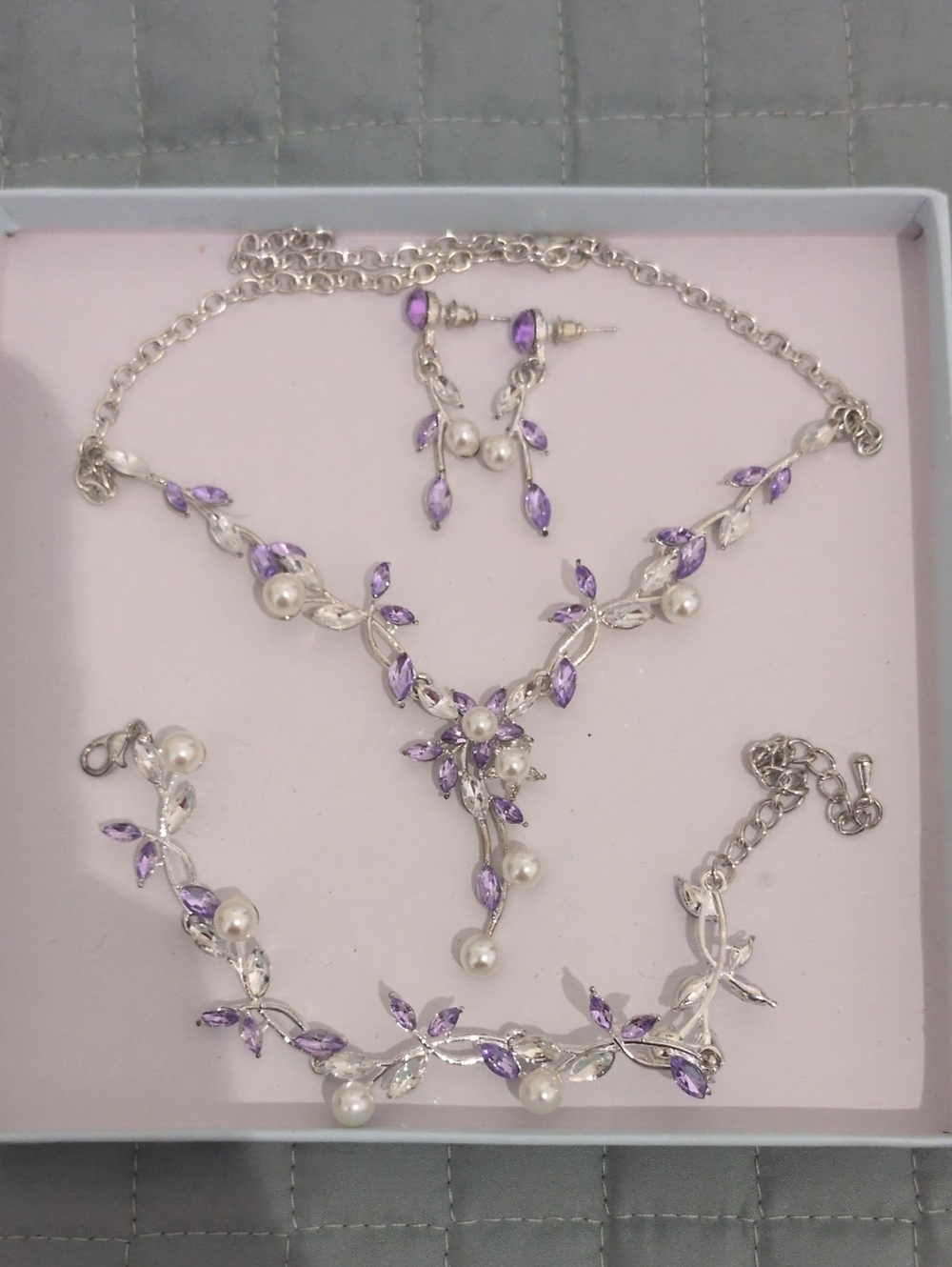 Oriamour Rhinestone Jewelry Sets